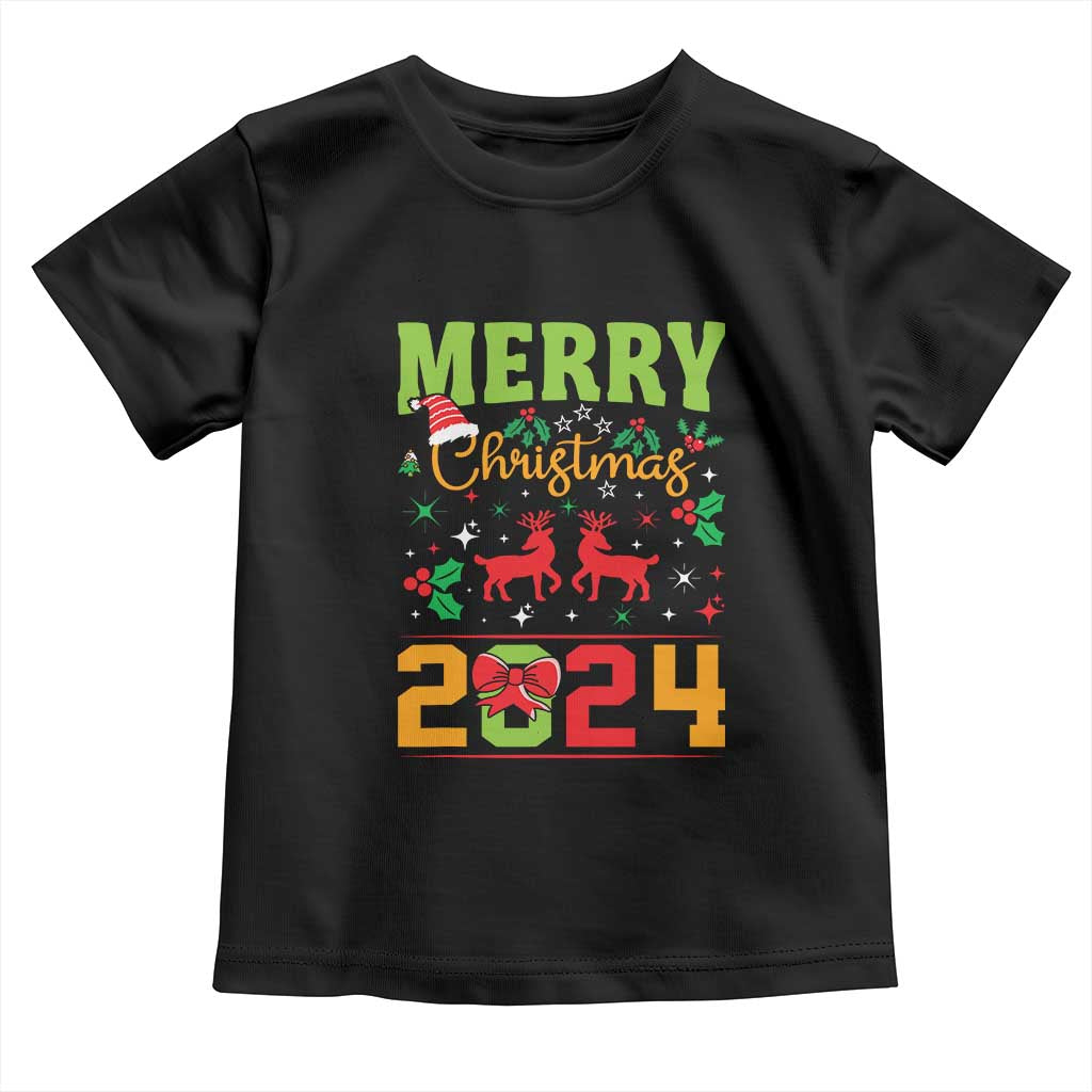 Merry Christmas 2024 Toddler T Shirt Classic Festive Xmas Vibe