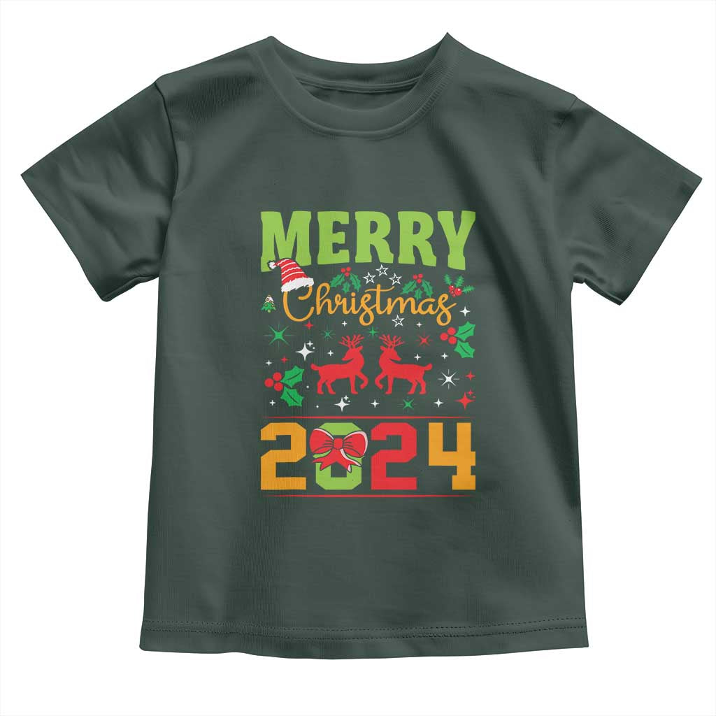 Merry Christmas 2024 Toddler T Shirt Classic Festive Xmas Vibe