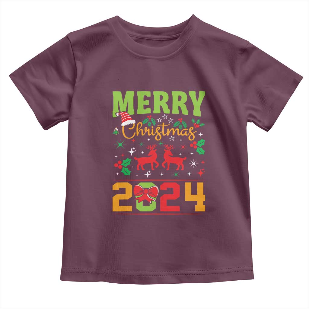 Merry Christmas 2024 Toddler T Shirt Classic Festive Xmas Vibe