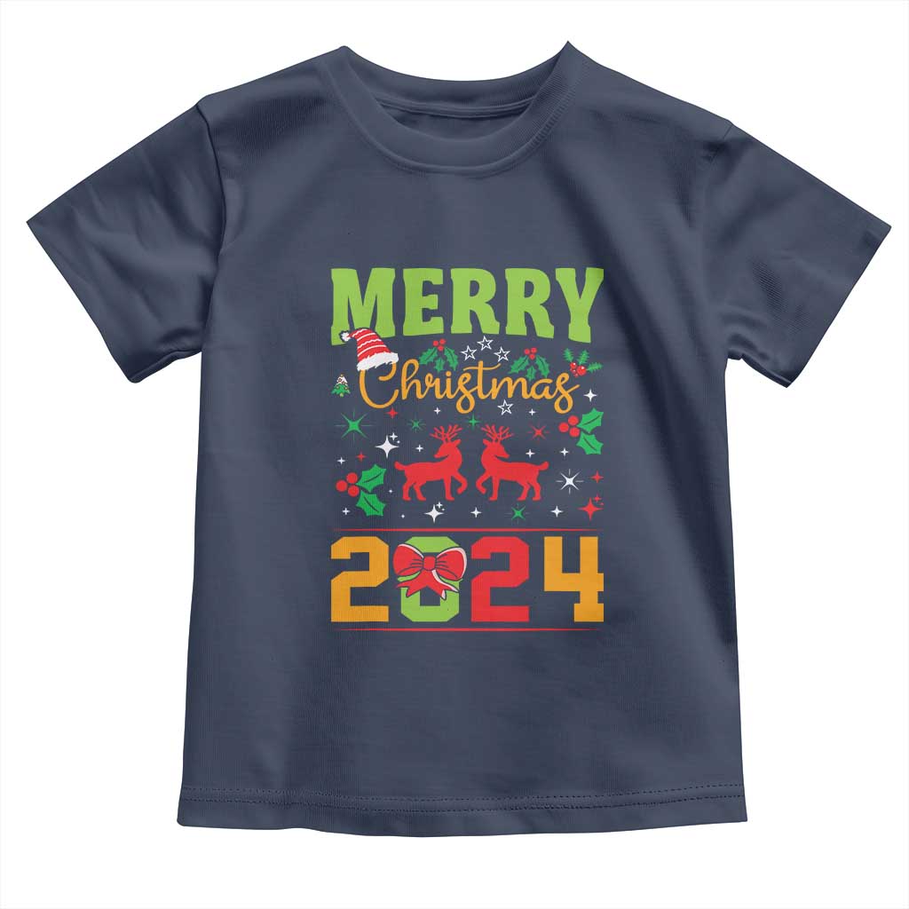 Merry Christmas 2024 Toddler T Shirt Classic Festive Xmas Vibe