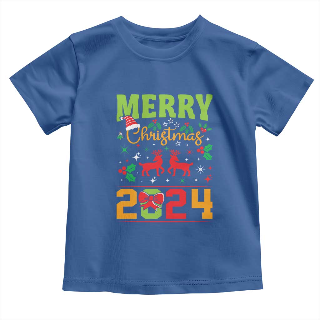 Merry Christmas 2024 Toddler T Shirt Classic Festive Xmas Vibe