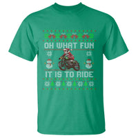 Biker Santa Claus T Shirt Oh What Fun It Is To Ride Motorcycle Christmas Ugly Sweater - Wonder Print Shop