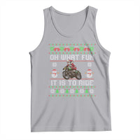 Biker Santa Claus Tank Top Oh What Fun It Is To Ride Motorcycle Christmas Ugly Sweater