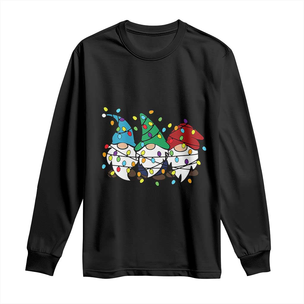Christmas Gnomies Long Sleeve Shirt It's Fine I'm Fine Everything Is Fine