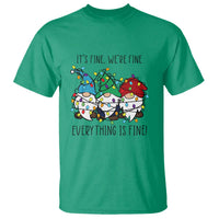 Christmas Gnomies T Shirt It's Fine I'm Fine Everything Is Fine - Wonder Print Shop