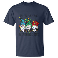 Christmas Gnomies T Shirt It's Fine I'm Fine Everything Is Fine - Wonder Print Shop