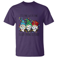 Christmas Gnomies T Shirt It's Fine I'm Fine Everything Is Fine - Wonder Print Shop