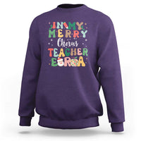 Christmas Choral Music Teacher Sweatshirt In My Merry Chorus Teacher Era Xmas Carol Master - Wonder Print Shop