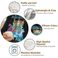 Christmas In July Relaxing Santa Throw Blanket My Favorite Swimming Spot Is The North Pole - Wonder Print Shop