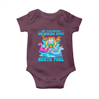 Christmas In July Relaxing Santa Baby Onesie My Favorite Swimming Spot Is The North Pole