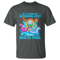 Christmas In July Relaxing Santa T Shirt My Favorite Swimming Spot Is The North Pole - Wonder Print Shop