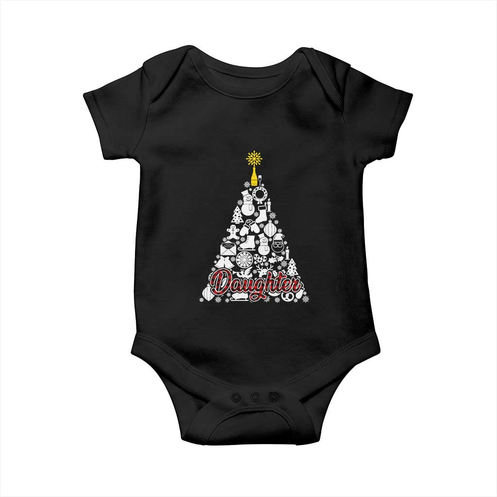 Christmas Tree Baby Onesie Red Plaid Daughter