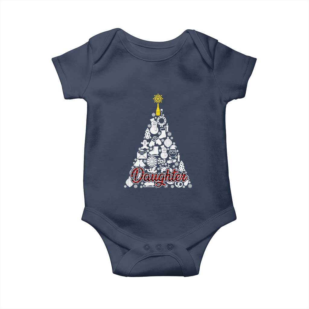 Christmas Tree Baby Onesie Red Plaid Daughter