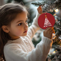 Xmas Tree Christmas Ornament Red Plaid Daughter - Wonder Print Shop