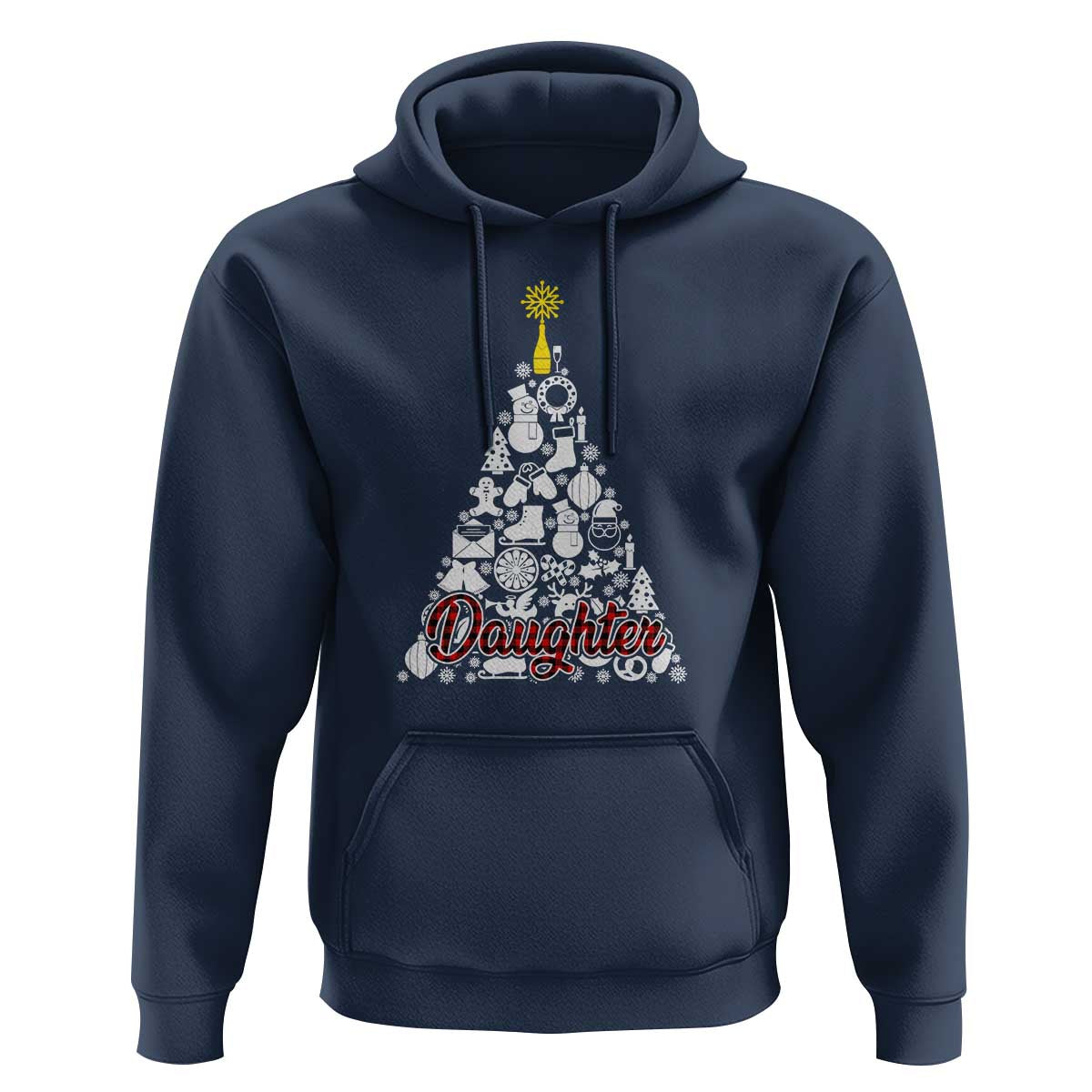 Christmas Tree Hoodie Red Plaid Daughter