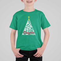 Christmas Tree T Shirt For Kid Red Plaid Daughter - Wonder Print Shop