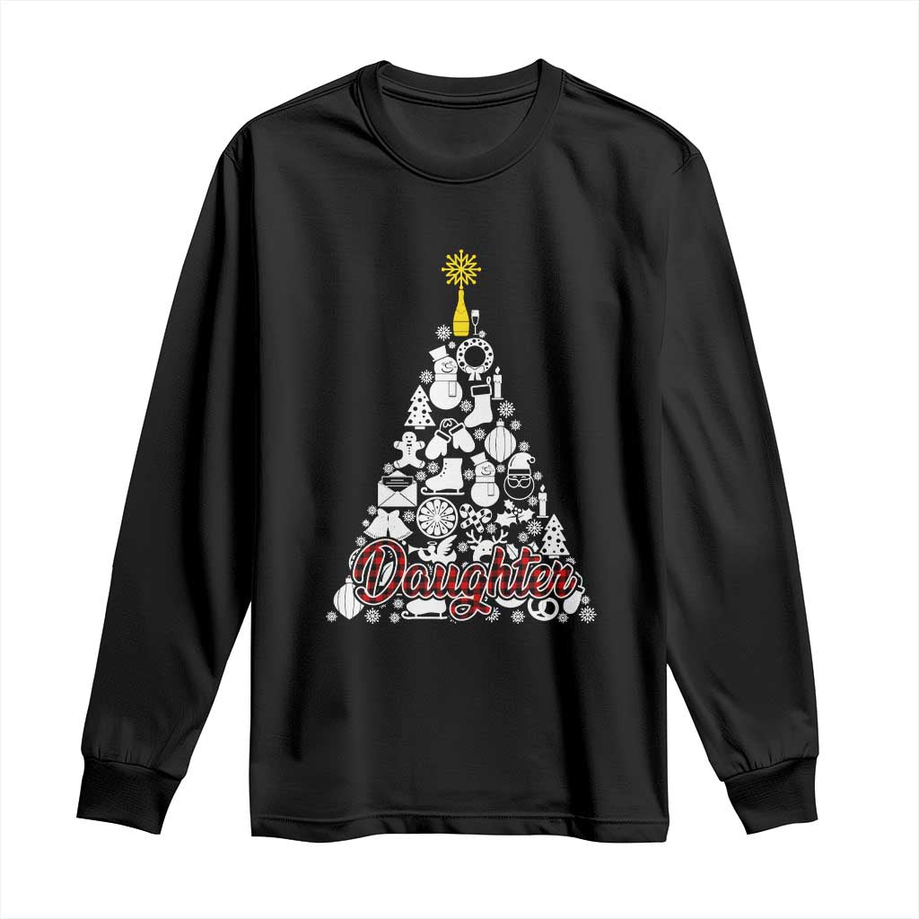 Christmas Tree Long Sleeve Shirt Red Plaid Daughter