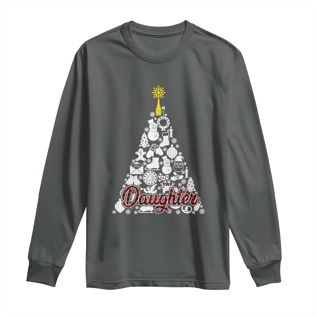 Christmas Tree Long Sleeve Shirt Red Plaid Daughter