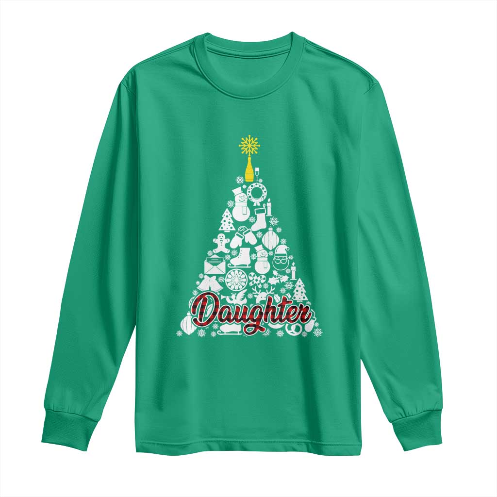 Christmas Tree Long Sleeve Shirt Red Plaid Daughter
