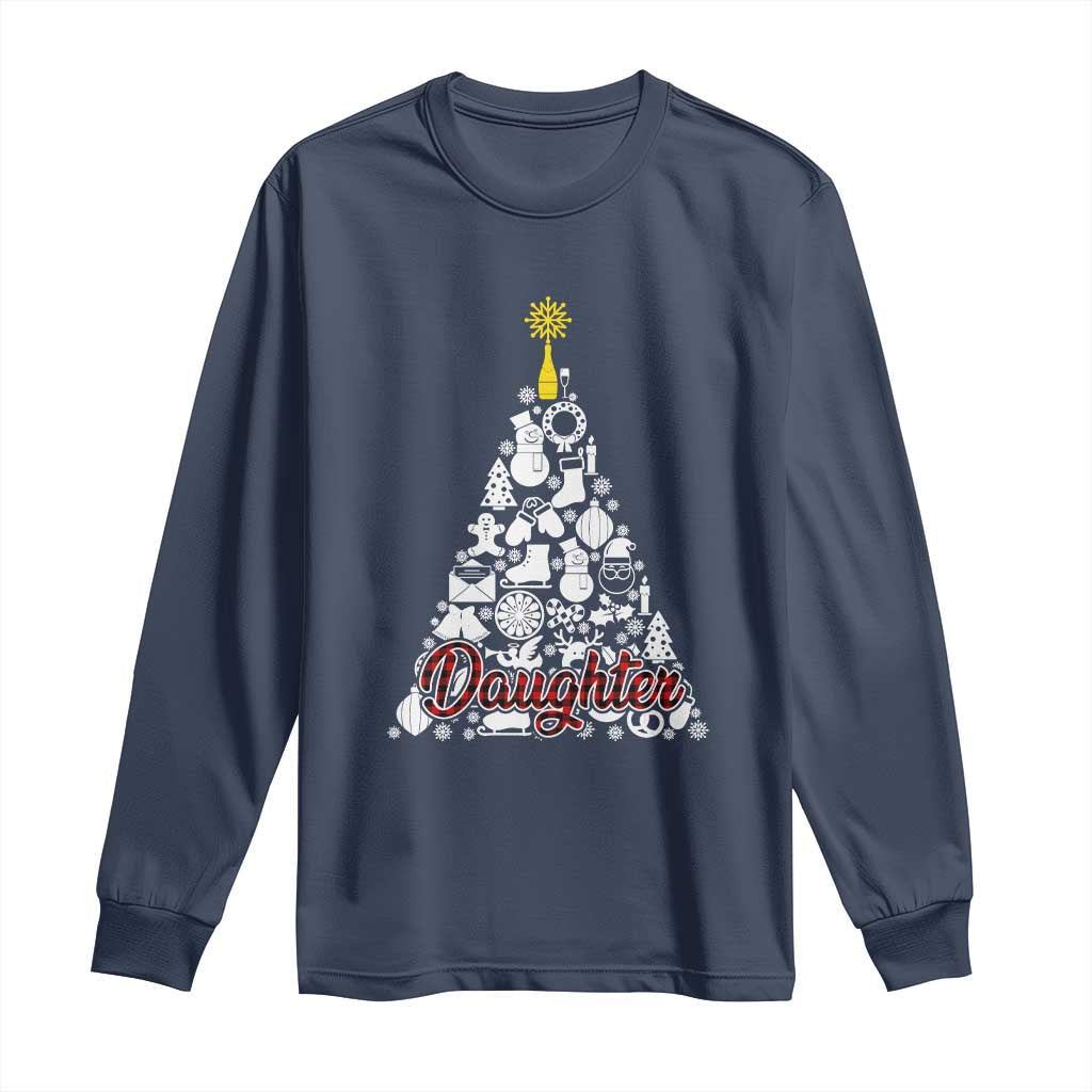 Christmas Tree Long Sleeve Shirt Red Plaid Daughter