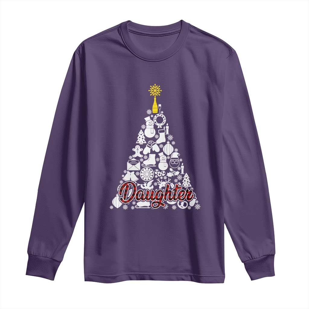 Christmas Tree Long Sleeve Shirt Red Plaid Daughter