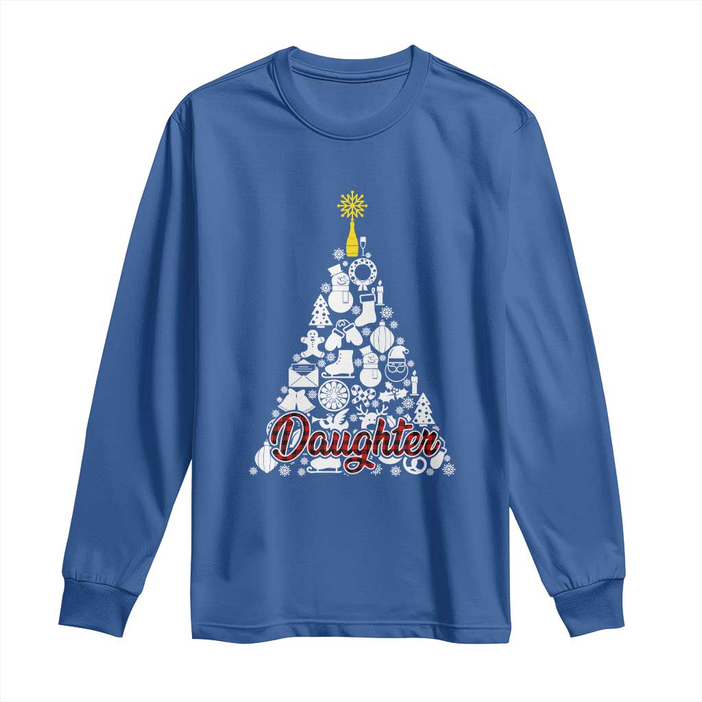 Christmas Tree Long Sleeve Shirt Red Plaid Daughter