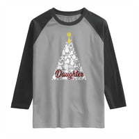 Christmas Tree Raglan Shirt Red Plaid Daughter