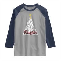 Christmas Tree Raglan Shirt Red Plaid Daughter