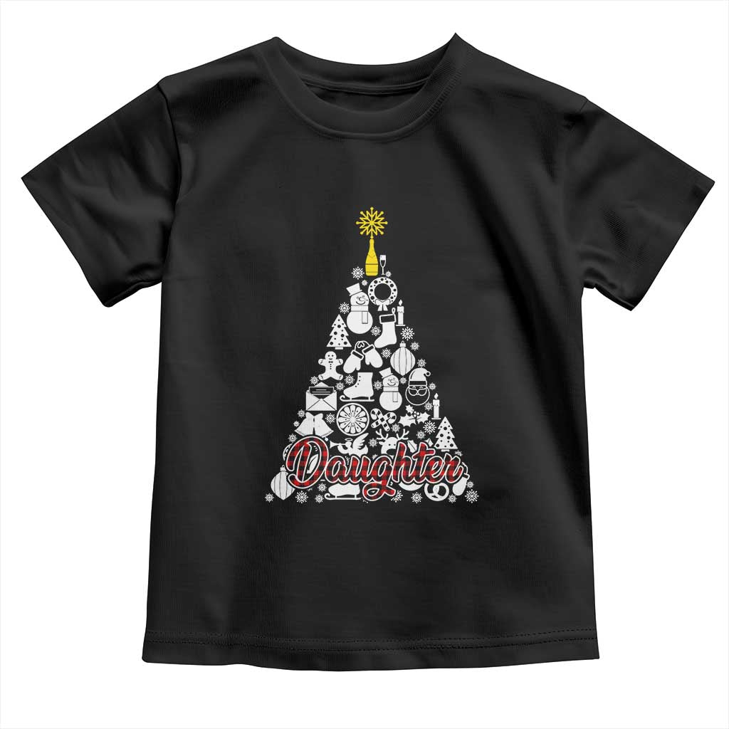 Christmas Tree Toddler T Shirt Red Plaid Daughter