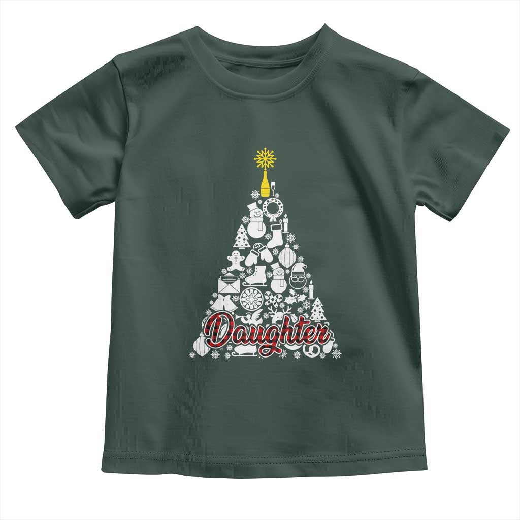 Christmas Tree Toddler T Shirt Red Plaid Daughter