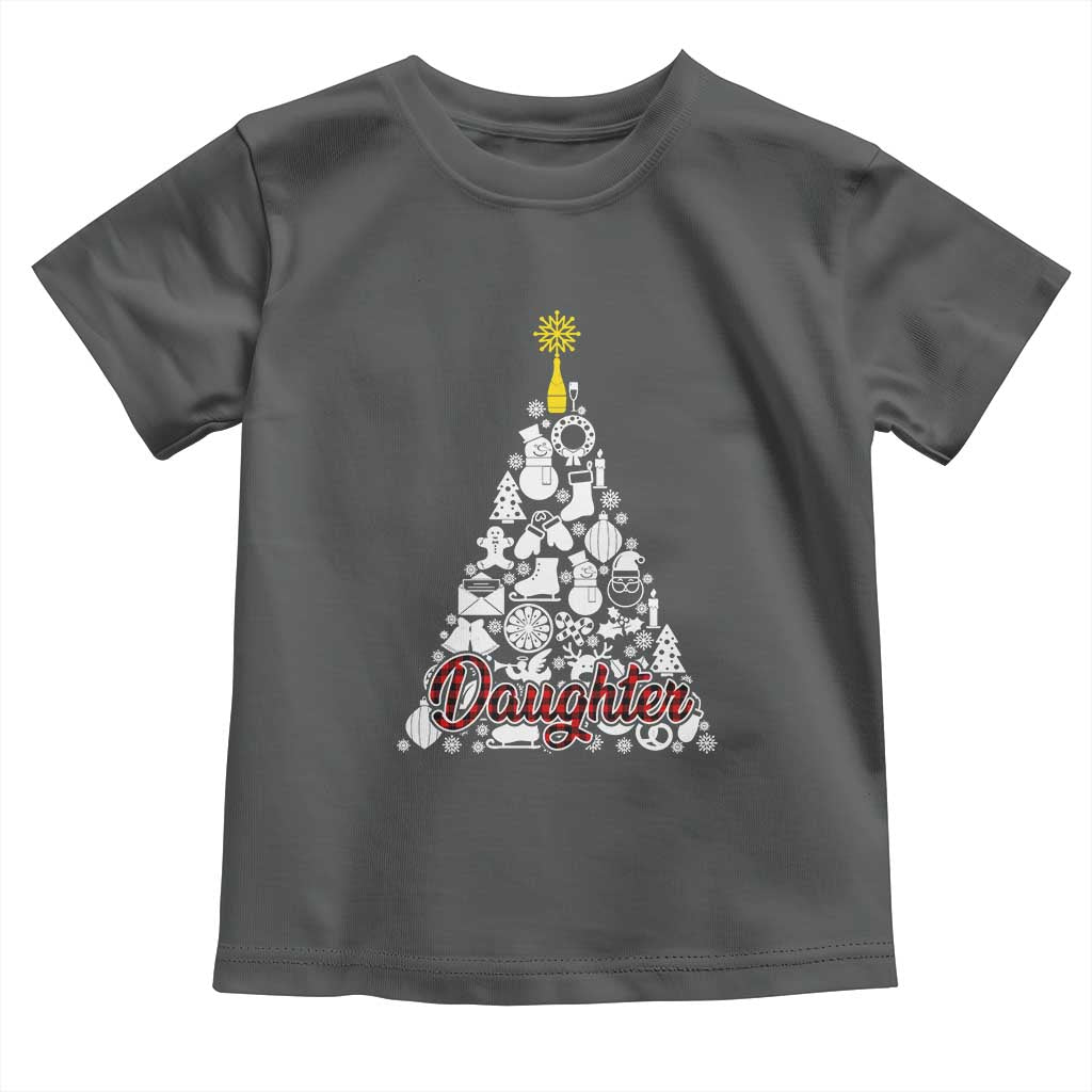 Christmas Tree Toddler T Shirt Red Plaid Daughter