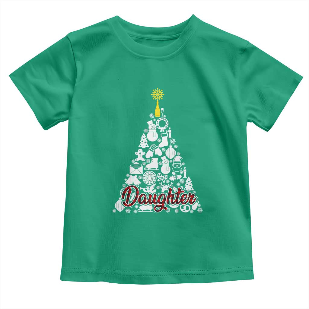 Christmas Tree Toddler T Shirt Red Plaid Daughter