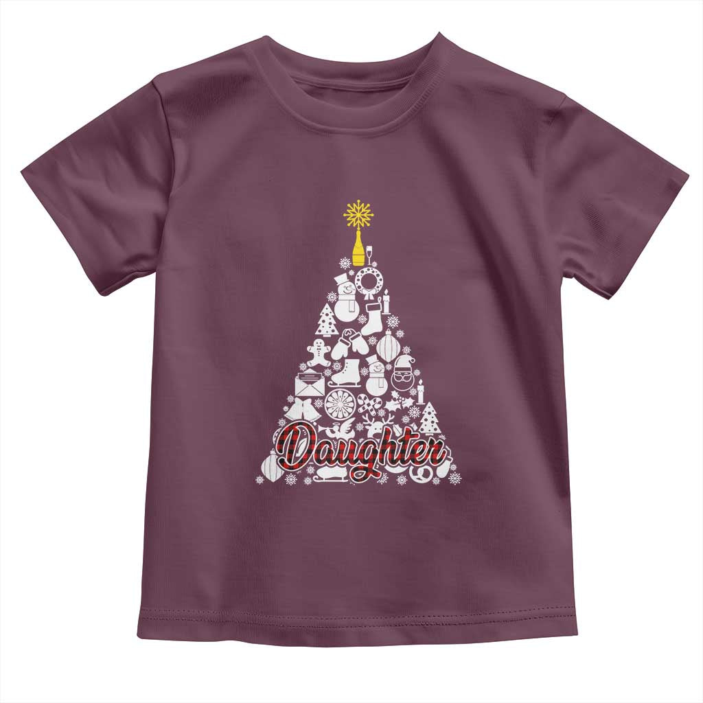 Christmas Tree Toddler T Shirt Red Plaid Daughter