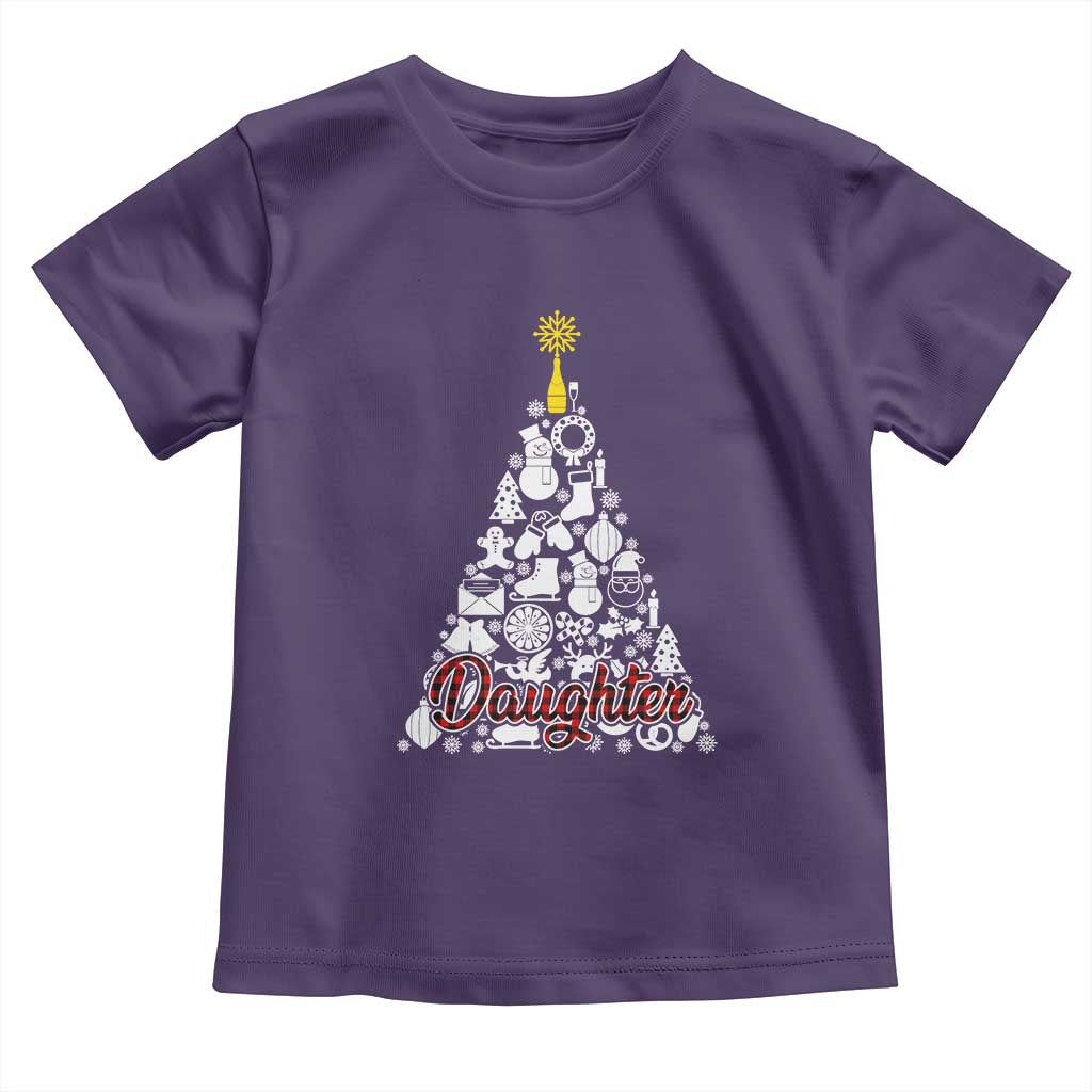 Christmas Tree Toddler T Shirt Red Plaid Daughter