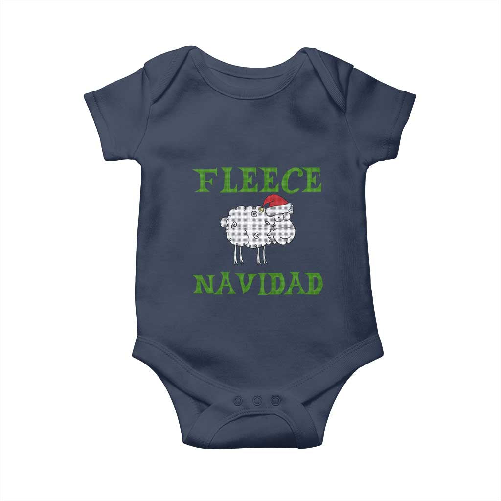 Funny Christmas Sheep Baby Onesie Fleece Navidad Feliz Festive Xmas