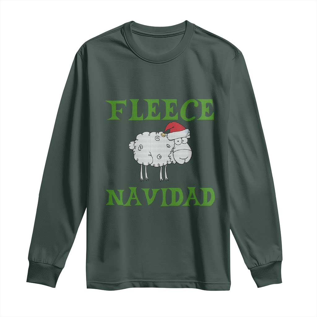 Funny Christmas Sheep Long Sleeve Shirt Fleece Navidad Feliz Festive Xmas