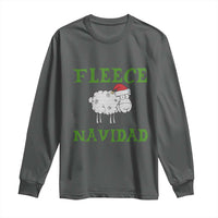 Funny Christmas Sheep Long Sleeve Shirt Fleece Navidad Feliz Festive Xmas