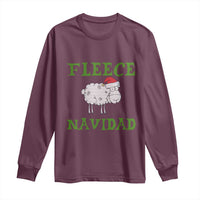 Funny Christmas Sheep Long Sleeve Shirt Fleece Navidad Feliz Festive Xmas