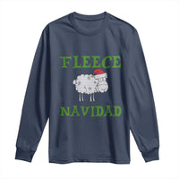 Funny Christmas Sheep Long Sleeve Shirt Fleece Navidad Feliz Festive Xmas