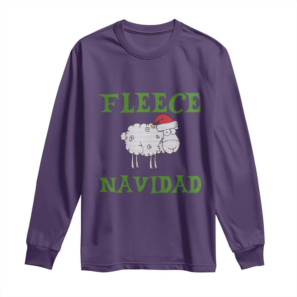 Funny Christmas Sheep Long Sleeve Shirt Fleece Navidad Feliz Festive Xmas