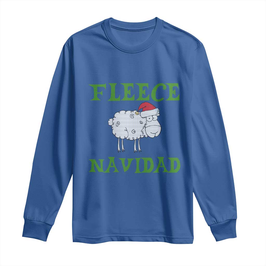 Funny Christmas Sheep Long Sleeve Shirt Fleece Navidad Feliz Festive Xmas