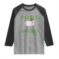 Funny Christmas Sheep Raglan Shirt Fleece Navidad Feliz Festive Xmas