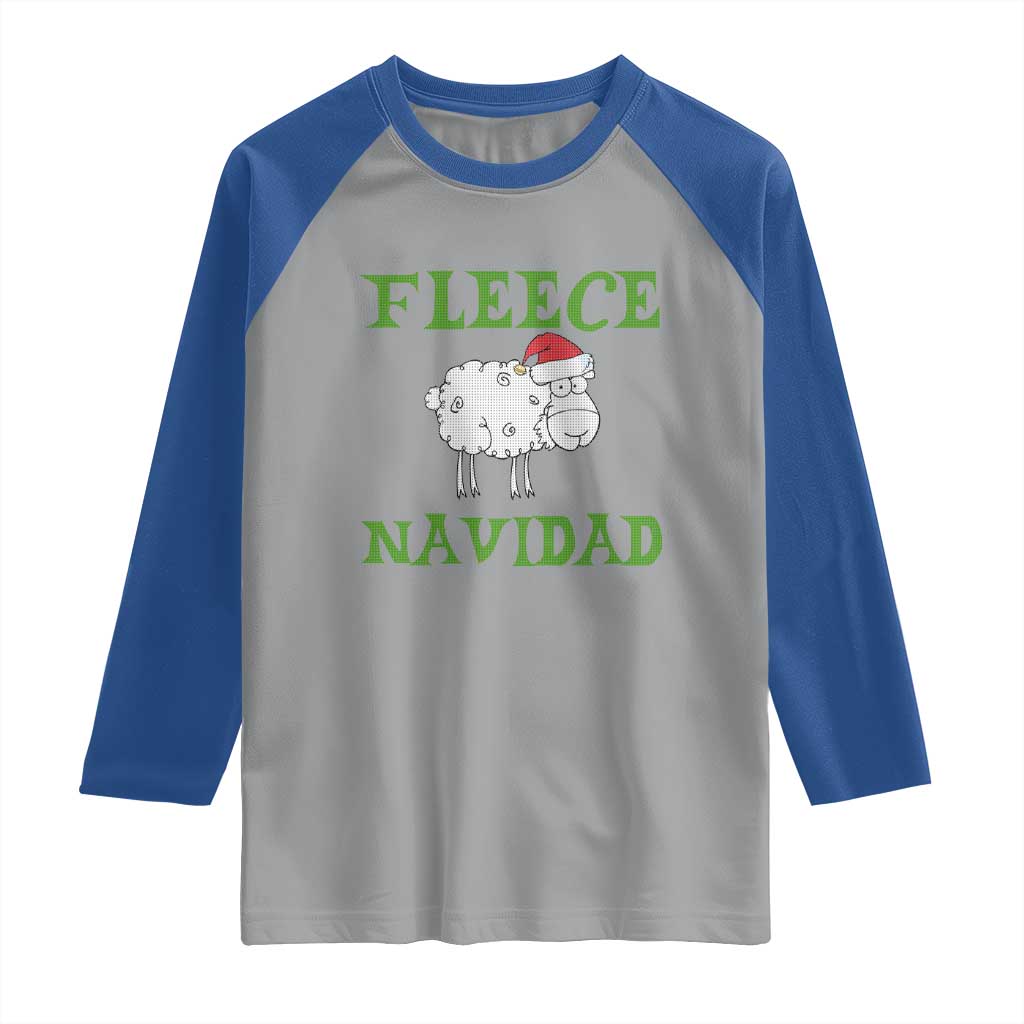 Funny Christmas Sheep Raglan Shirt Fleece Navidad Feliz Festive Xmas