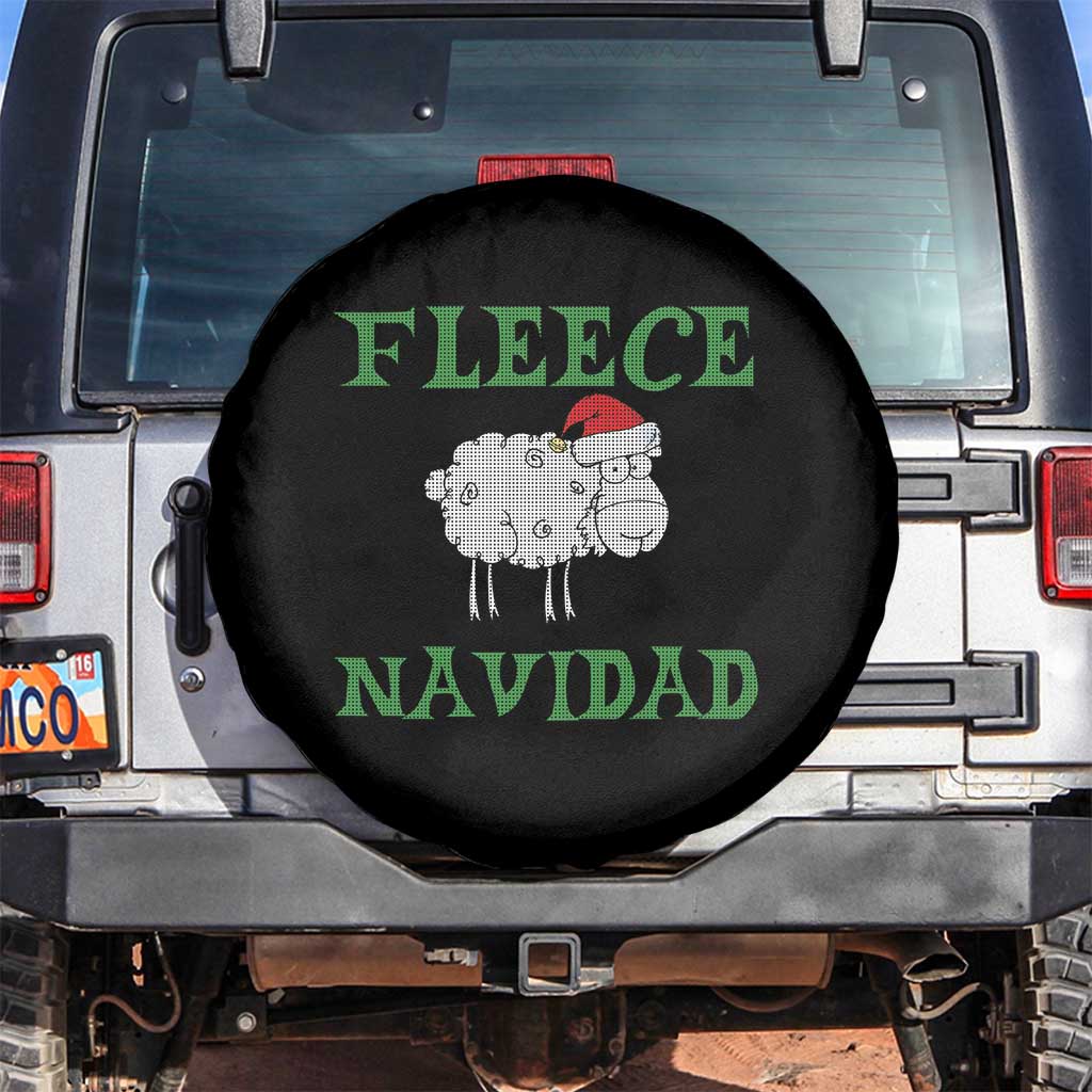 Funny Christmas Sheep Spare Tire Cover Fleece Navidad Feliz Festive Xmas