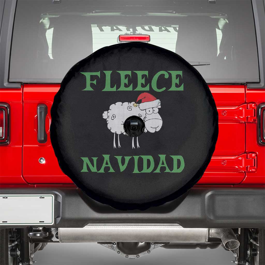 Funny Christmas Sheep Spare Tire Cover Fleece Navidad Feliz Festive Xmas