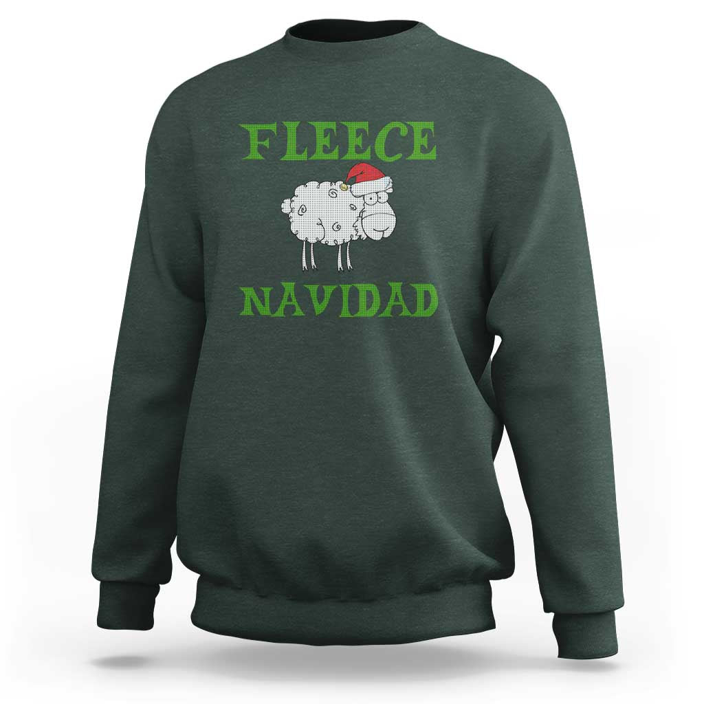 Funny Christmas Sheep Sweatshirt Fleece Navidad Feliz Festive Xmas - Wonder Print Shop