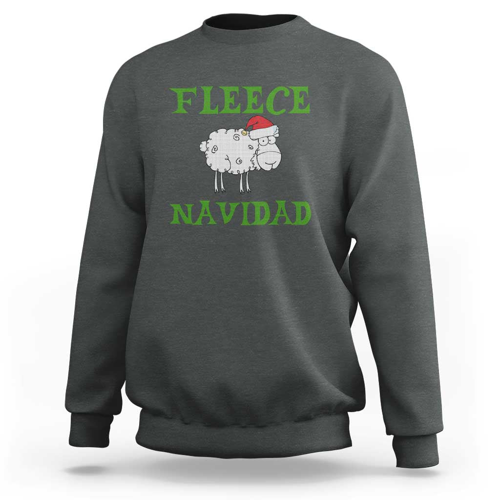 Funny Christmas Sheep Sweatshirt Fleece Navidad Feliz Festive Xmas - Wonder Print Shop
