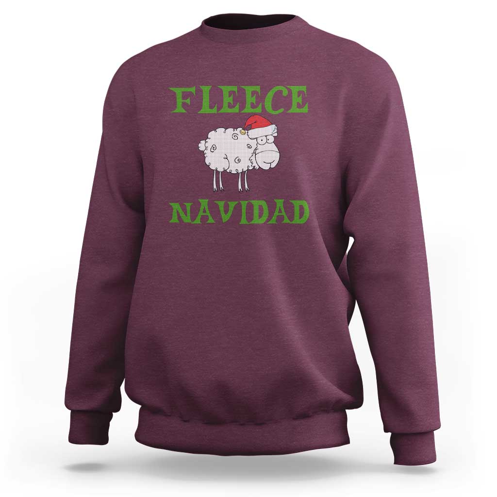 Funny Christmas Sheep Sweatshirt Fleece Navidad Feliz Festive Xmas - Wonder Print Shop