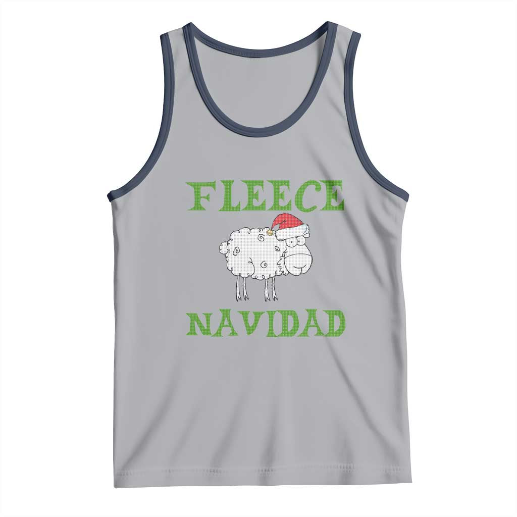 Funny Christmas Sheep Tank Top Fleece Navidad Feliz Festive Xmas