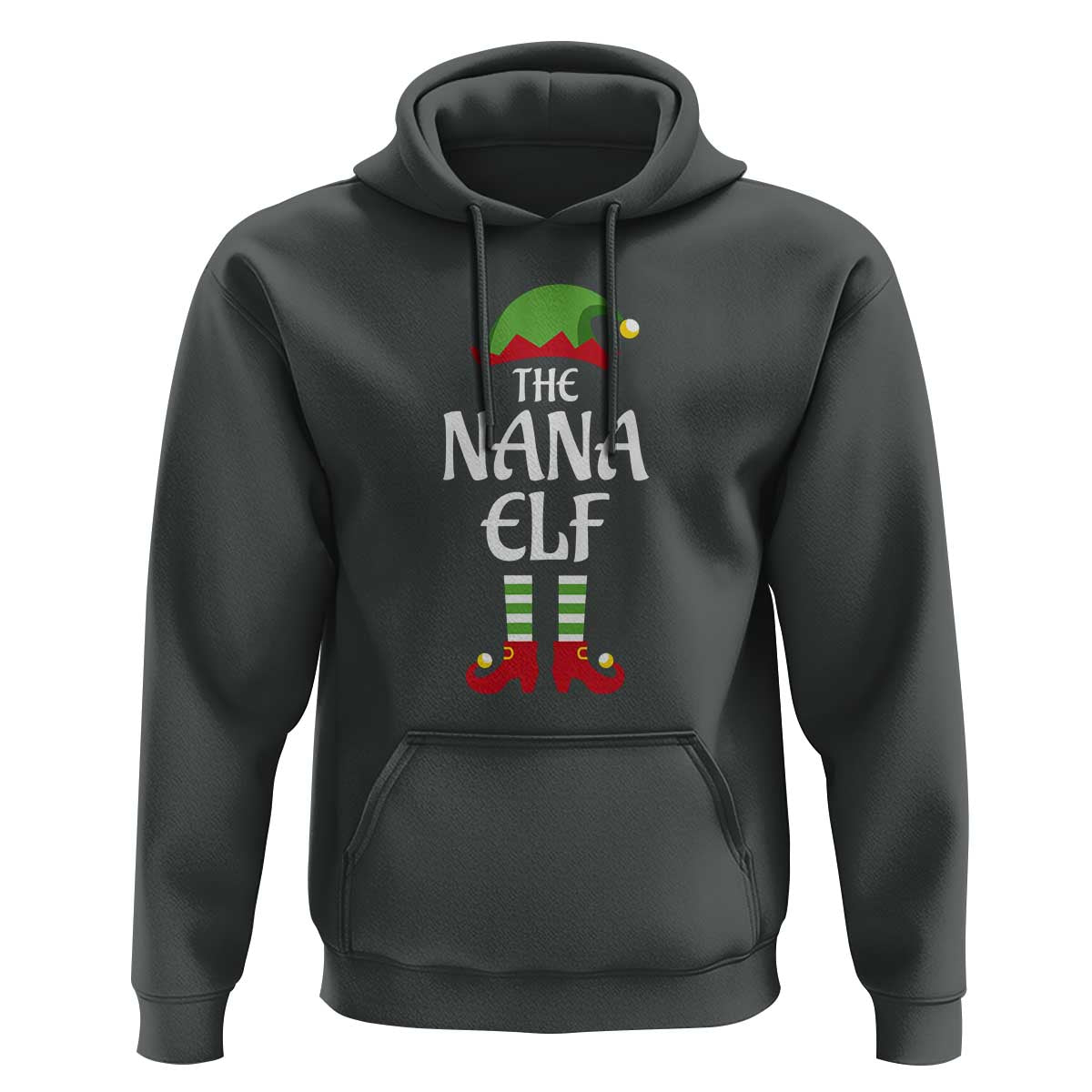 Christmas The Nana Elf Hoodie Funny Grandma Xmas Family Matching